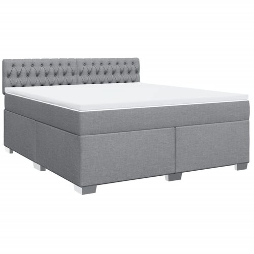 Maison Chic Box spring postelja - Vzmetna postelja z vzmetnico svetlo siva 180x200 cm blago SL11635, (21901604) Cene