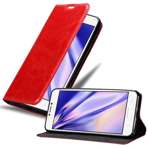 Cadorabo Asus ZenFone 4 MAX (5.2 Zoll) v rdeče jabolko - Za&scaron;čitni ovitek z magnetnim zapiranjem, stoječo funkcijo in režo za kartice, (20557890) Cene