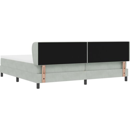 vidaXL Box Spring Krevet s Madracem Svjetlosiva 200x200 cm Baršun Cene