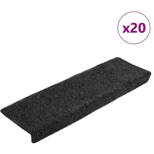 vidaXL Samolepilne podloge za stopnice 20 kosov črna 65x21x4 cm Cene