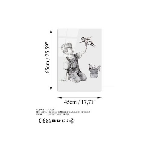 Wallxpert Slika od kaljenog stakla 45x65cm Slike