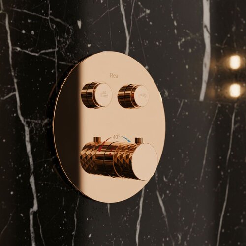 REA Bath Podžbukni tu&amp;scaron; set Rea Lungo Diamond Copper + BOX Slike