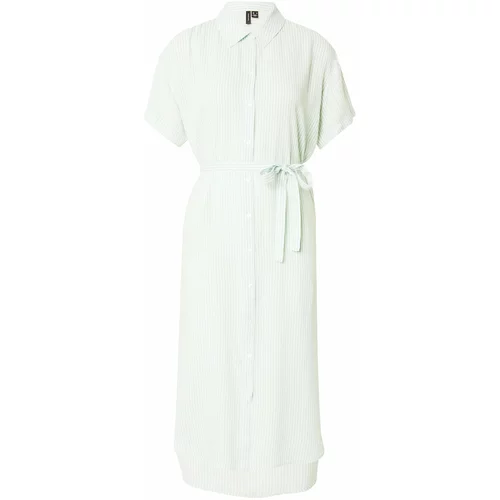 Vero_Moda Košulja haljina 'BUMPY' menta / bijela
