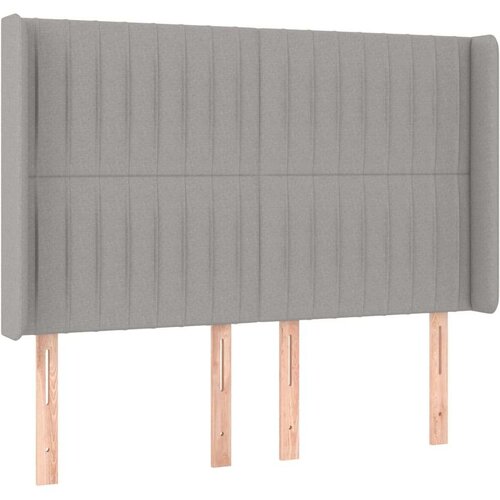  Uzglavlje s u&amp;scaron;ima svjetlosivo 147x16x118/128 cm od tkanine Slike