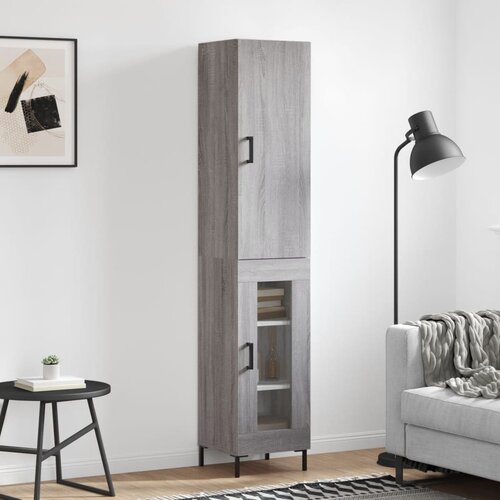  The Living Store Visoka omara siva sonoma 34,5x34x180 cm inženirski les - Visoka Omara, (21431075) Slike