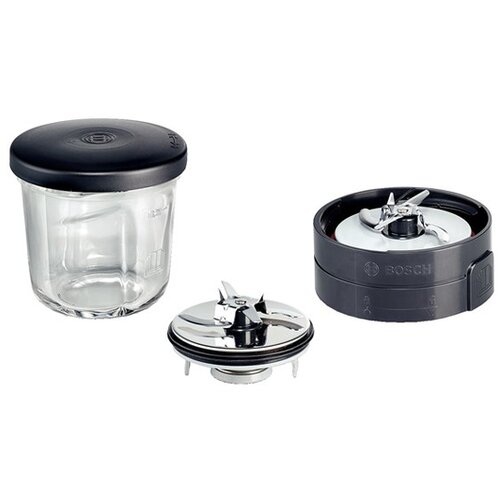 Bosch 3-u-1 set pribora za mljevenje, sjeckanje i spremanje<br>Kapacitet 480 ml (sa hranom: 245 ml)<br>3-u-1 multi mlin (mlinac/sjeckalica) MUZ45XCG1 sjeckalica prozirna, crna Cijene