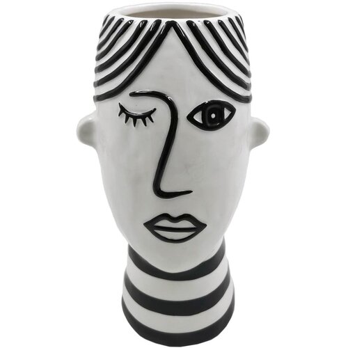 Mauro Ferretti Črno-bela porcelanasta vaza Mauro Ferretti Face Cene