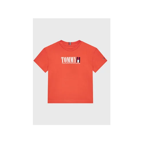 Tommy Hilfiger Majica KB0KB07788 D Oranžna Regular Fit