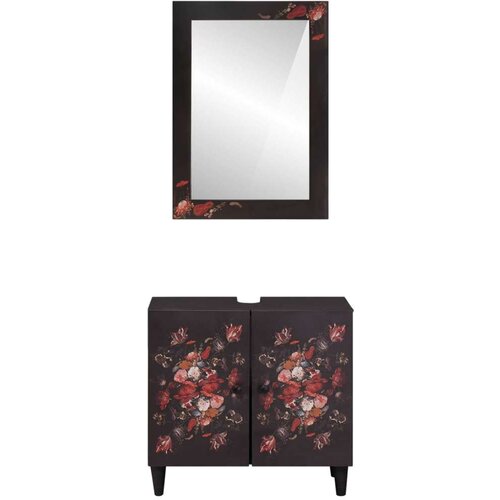 Set ormarića za kupaonicu Zidne 2 pcs Čvrsto drvo manga Slike