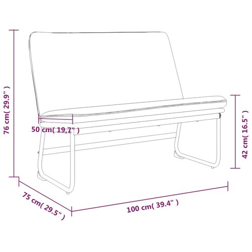  Klupa tamnozelena 100 x 75 x 76 cm od tkanine Slike