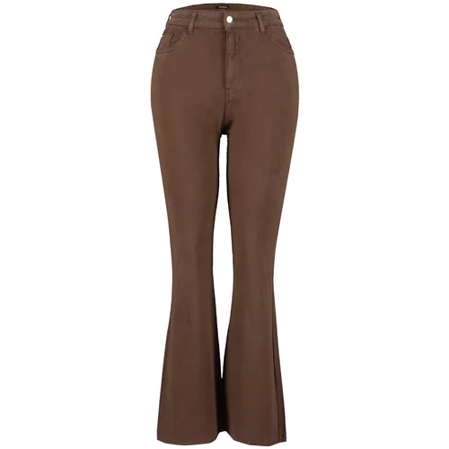 Trendyol Curve Plus Size Jeans - Brown - Slim