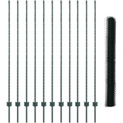  Heksagonalna ograda s stubom 25 x 1,6 m Čelik premazan PVC-om Slike