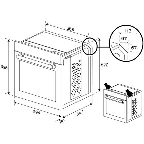 Beko BBIE17300B ugradna rerna Slike