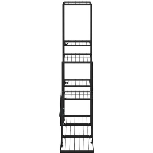  Stalak za cvijeće 94,5 x 25 x 88 cm crni metalni Slike