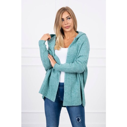 Kesi Hooded sweater with batwing sleeve light green Slike