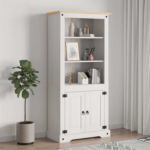  Kredenc od borovine meksički stil Corona bijeli 80x40x170 cm Slike