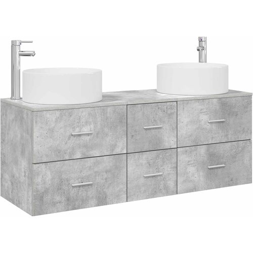  Set namje&amp;scaron;taja za kupaonicu 3 kom. Betonska siva 49,5 x 44,5 x 65,5 cm Slike