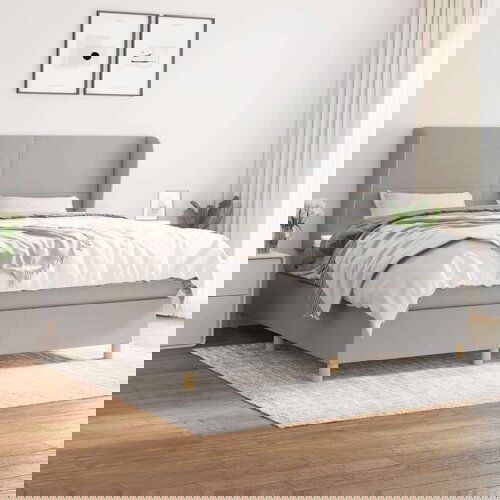  Box spring s madracem svjetlosiva 160x200 cm tkanina Cijene