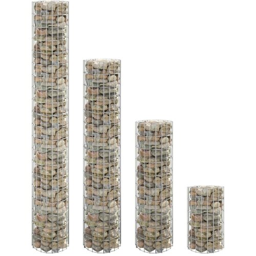 Furnova Okrogle visoke grede gabion 4 kosi &amp;Oslash;30x50/100/150/200 cm, (21919978) Slike