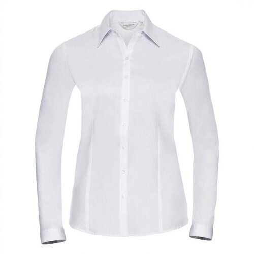 RUSSELL Women's Long Sleeve Shirt, Herringbone Shirt Slike