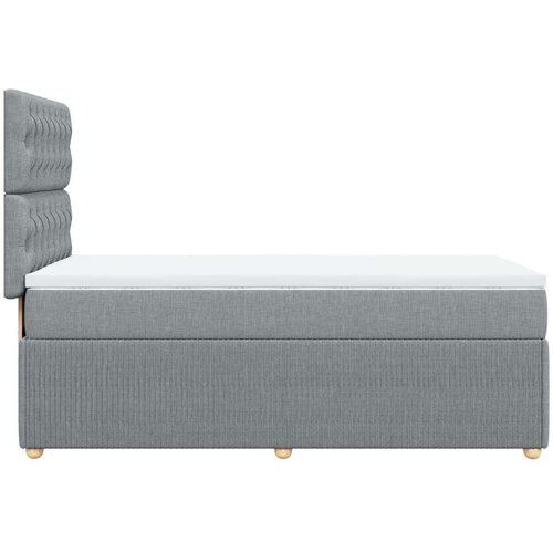 VidaXL Krevet s oprugama i madracem svjetlosivi 100x200 cm od tkanine Slike