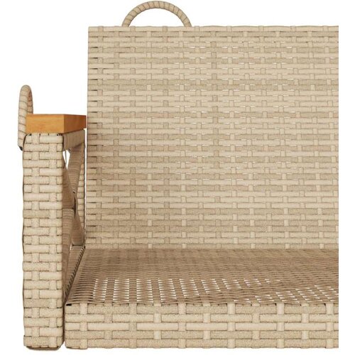  Klupa za ljuljanje bež 63x62x40 cm od poliratana Slike