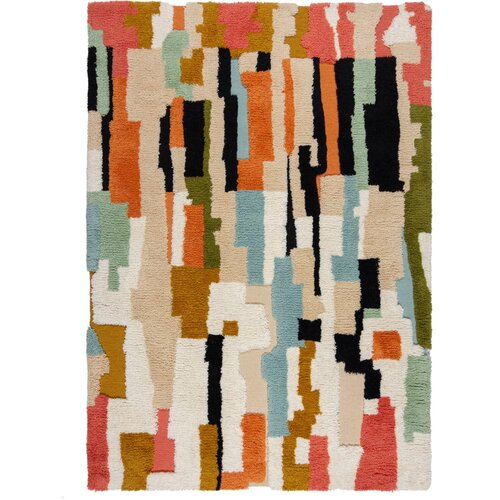 Flair Rugs Ročno tkana volnena preproga 120x170 cm Zagora Geo Shaggy – Cene