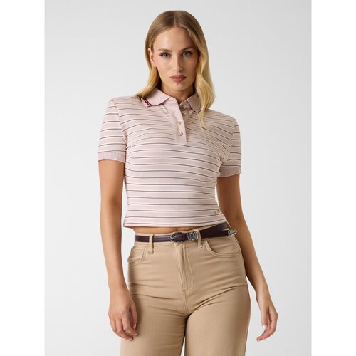 Guess Majice &amp;amp; Polo majice Ss Ludovica Striped Rožnata Slike