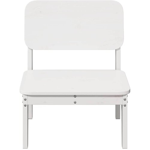  Vrtna stolica bijela 60x52,5x72 cm od masivne borovine Slike