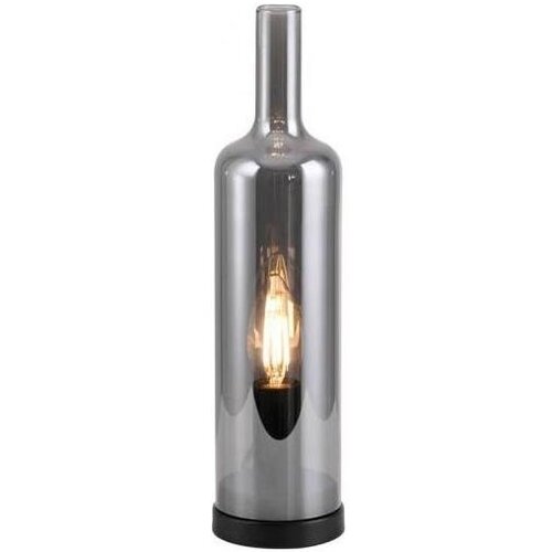 Just LIGHT. 14006-25 - Stona lampa BOTTLE 1xE14/25W/230V crna/zadimljena Slike