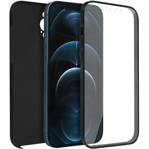 AVIZAR Apple iPhone 12 Pro Max Integral 360° etui: mehka sprednja stran in trda zadnja stran - crna, (20626271) Cene