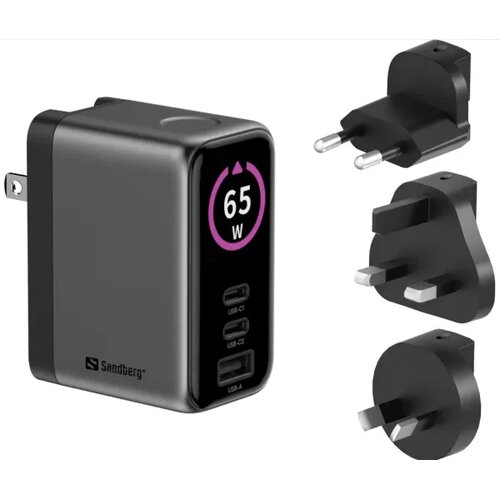 Sandberg Travel Charger PD65W Display 441-70 Slike