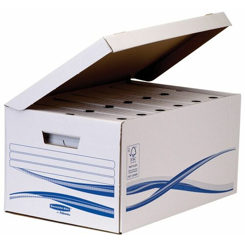 Fellowes Kutija arhivska-kontejner za arhivske kutije s poklopom Basic Maxi pk10 4460502 belo-plava Slike