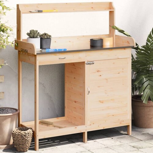 Furnova Miza za sajenje z omarico 110,5x45x124,5 trden les jelke, (21920942) Cene