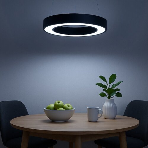  LED luster na sajli UNION LED/40W/230V 3000/4000/6500K prečnik 40 cm crna Slike