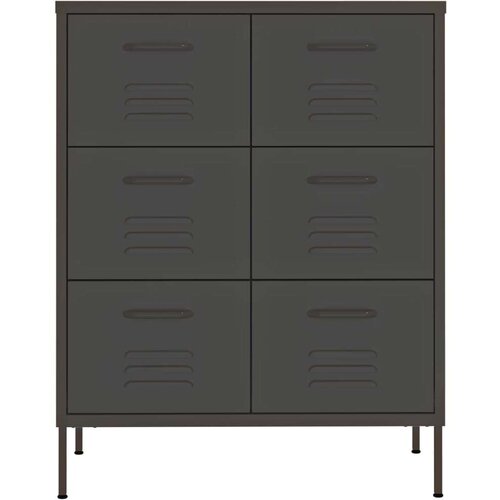 VidaXL Omarica s predali antracitna 80x35x101,5 cm jeklo Slike