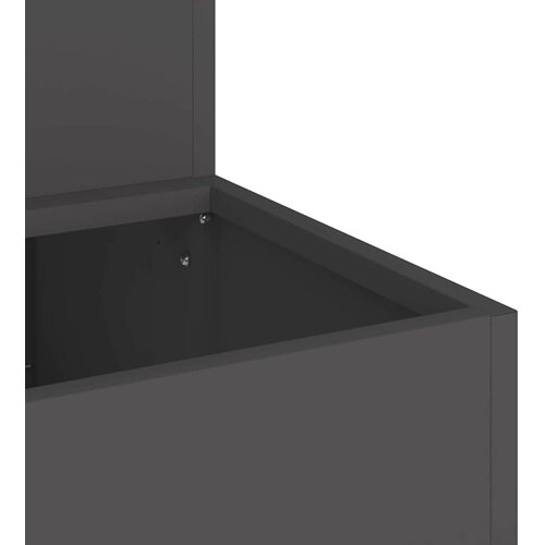  Vrtna saksija Crna 100 x 60 x 45 cm Čelična vrata Slike