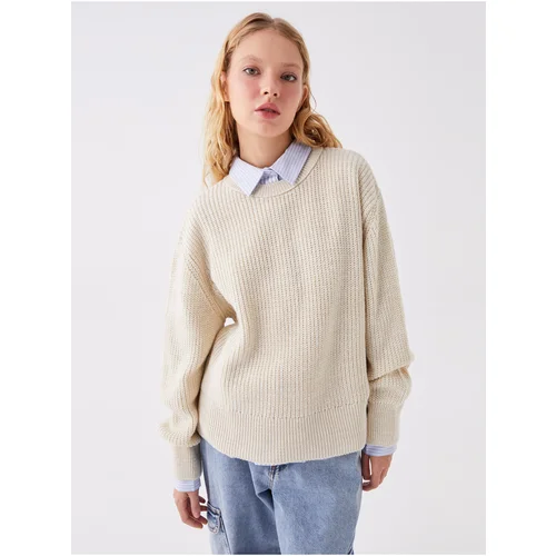 LC Waikiki Crew Neck Long Sleeved Women's Knitwear Sweater