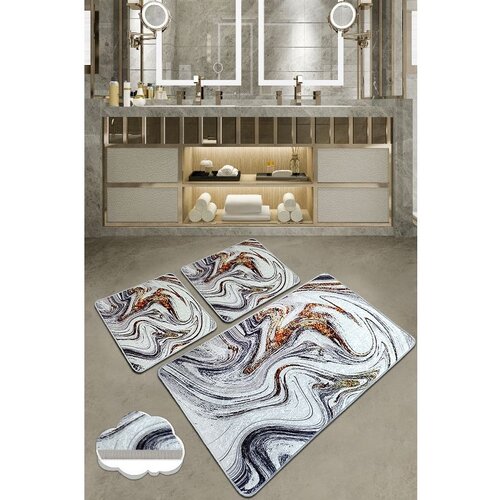 Blur multicolor bathmat set (3 pieces) Slike