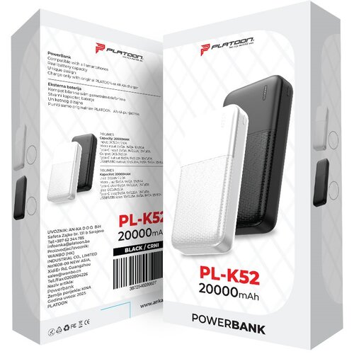 Powerbank PL-K52 20000MAH PLATOON BIJELI Cijene