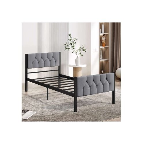 Hanah home Okvir kreveta Style, 90x190 cm, Siva Cene