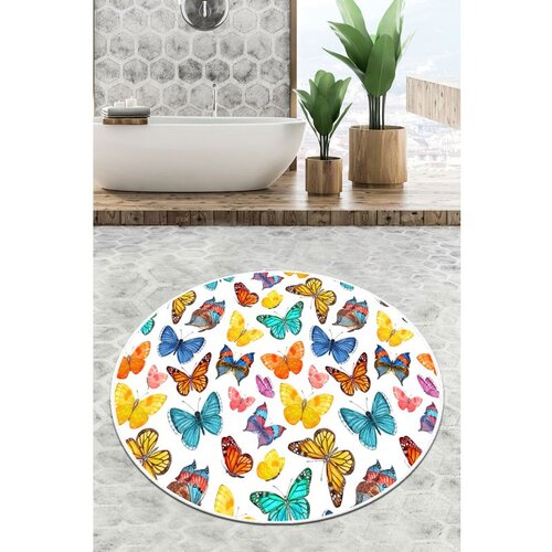 Butterfly valley circle djt 120 multicolor bathmat Cene