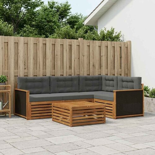  Set vanjskih sofa 5 pcs Prirodna i antracit 79 x 79 x 37 cm Cene