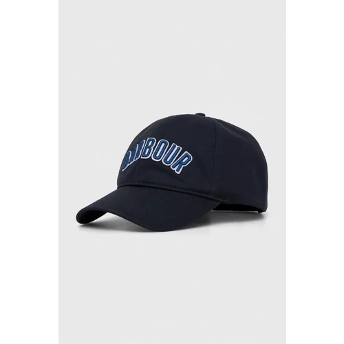 Barbour Bombažna bejzbolska kapa mornarsko modra barva