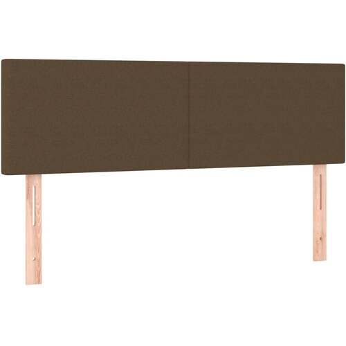  Krevet s oprugama i madracem tamnosmeđi 140 x 190 cm od tkanine Slike
