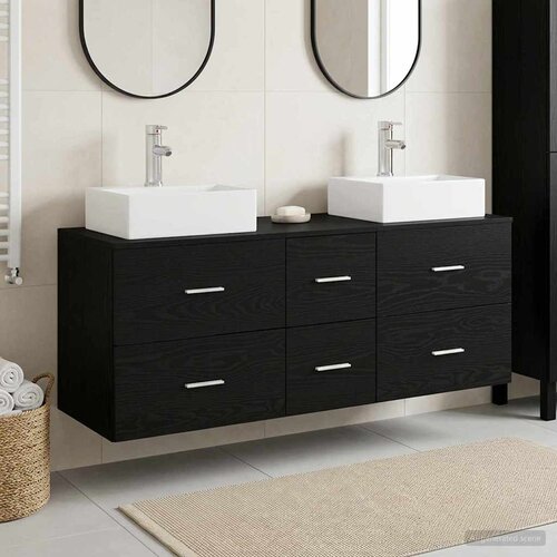  Set ormarića za kupaonicu 3 kom. Crna 49,5 x 41 x 62,5 cm Cene