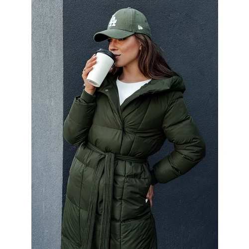 DStreet Quilted women's coat CLOUTIQUE green