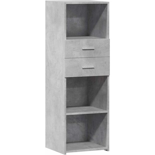 Maison Chic Visoka omara - Komoda - Predalnik betonsko siva 40x42,5x124 cm inženirski les, (21719250) Slike