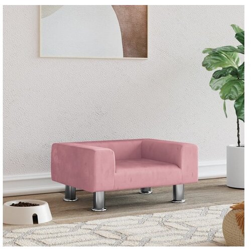 VidaXL Krevet za pse ružičasti 50x40x26,5 cm bar&amp;scaron;unasti Slike