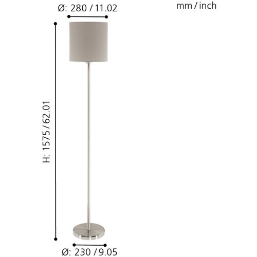 Eglo 95167 - podna lampa pasteri 1xE27/60W/230V Slike